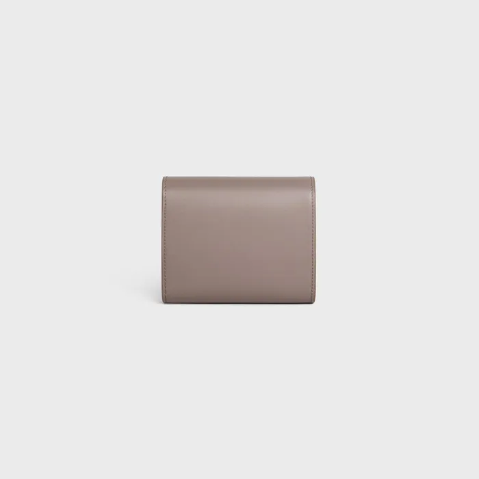 Small Wallet Triomphe In Shiny Calfskin Pebble Women CELINE WALLETS Small Wallet Triomphe In Shiny Calfskin Pebble Women CELINE WALLETS