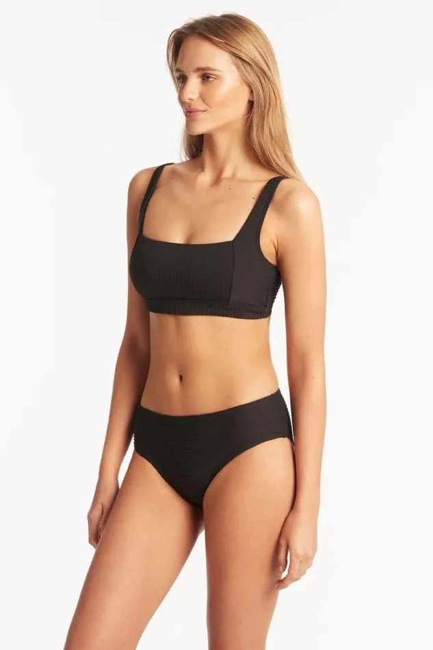 Spinnaker Square Neck Bra Spinnaker Black Women Sea Level Tops