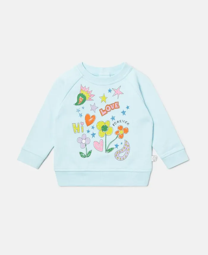 Stella McCartney Doodle Print Sweatshirt Blue Kids Sweatshirt And TShirts