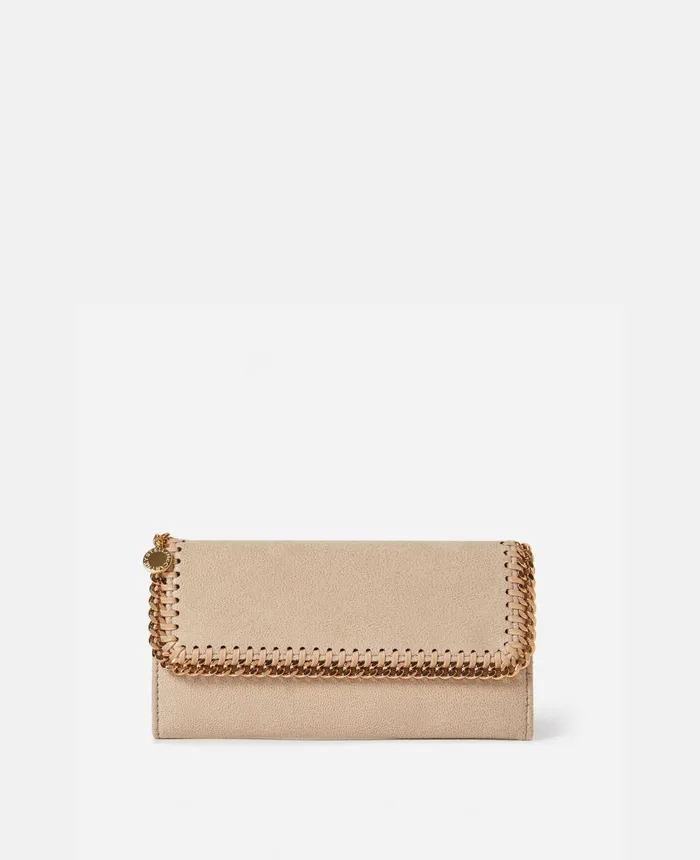 Stella McCartney Falabella Continental Wallet Clotted Cream Women Long Wallets Stella McCartney Falabella Continental Wallet Clotted Cream Women Long Wallets