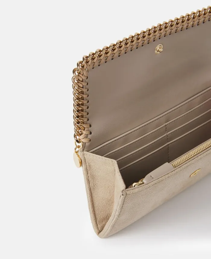 Stella McCartney Falabella Continental Wallet Clotted Cream Women Long Wallets Stella McCartney Falabella Continental Wallet Clotted Cream Women Long Wallets
