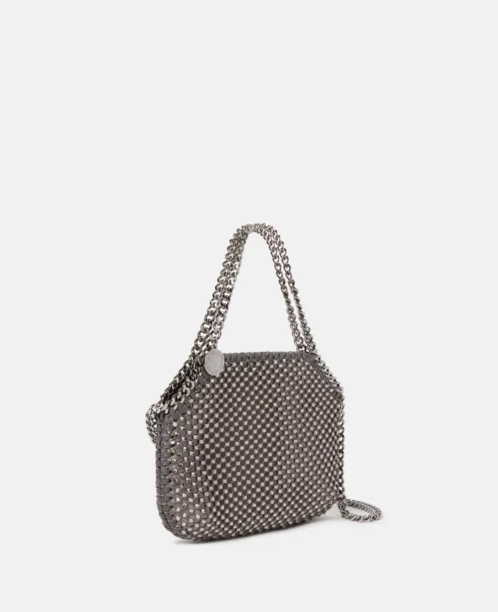 Stella McCartney Falabella Crystal Mesh Mini Tote Bag Fog Women Mini Bags And Clutches Stella McCartney Falabella Crystal Mesh Mini Tote Bag Fog Women Mini Bags And Clutches