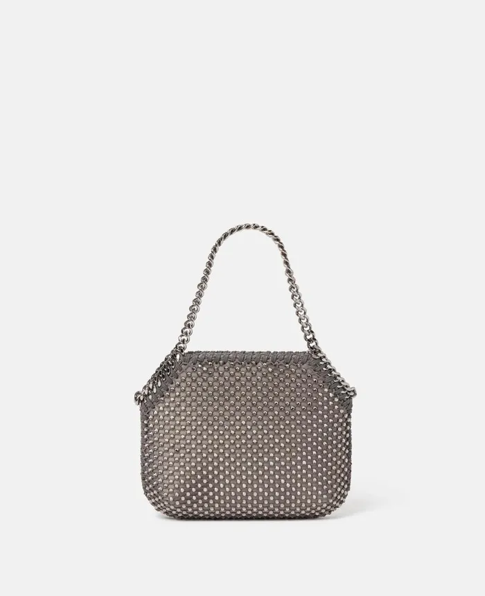 Stella McCartney Falabella Crystal Mesh Mini Tote Bag Fog Women Mini Bags And Clutches Stella McCartney Falabella Crystal Mesh Mini Tote Bag Fog Women Mini Bags And Clutches