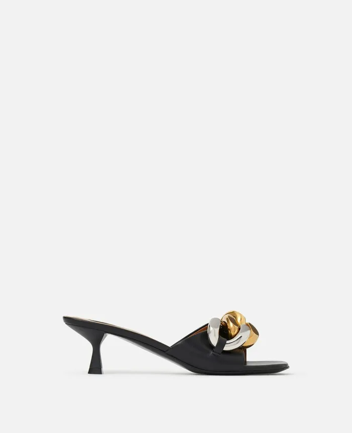 Stella McCartney Falabella Kitten Mules Black Women Heels