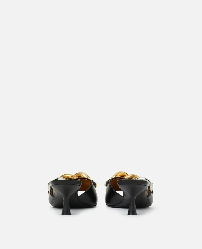 Stella McCartney Falabella Kitten Mules Black Women Heels