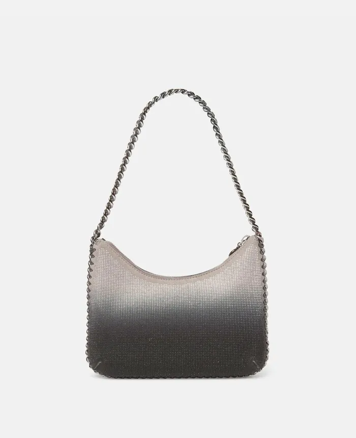 Stella McCartney Falabella Zip Crystal Gradient Mini Shoulder Bag Light Gray Women Mini Bags And Clutches Stella McCartney Falabella Zip Crystal Gradient Mini Shoulder Bag Light Gray Women Mini Bags And Clutches