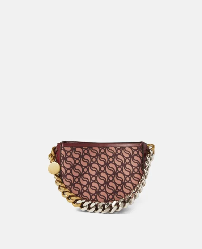 Stella McCartney Frayme Small SWave Shoulder Bag Burgundy Women Crossbody Bags Stella McCartney Frayme Small SWave Shoulder Bag Burgundy Women Crossbody Bags