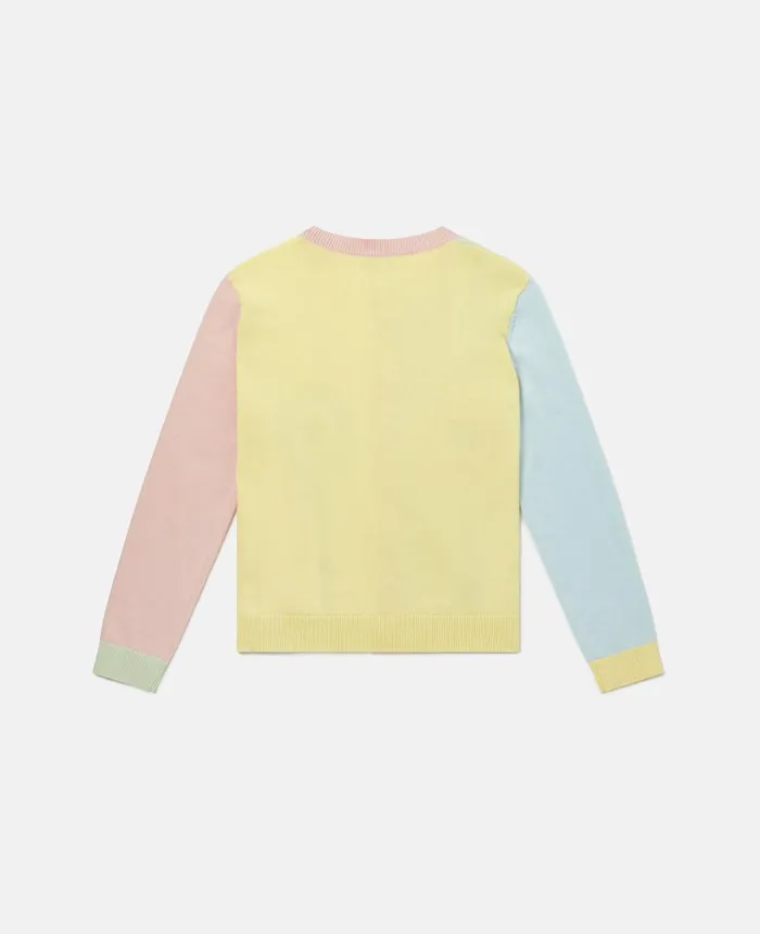 Stella McCartney Graphic Flower Intarsia Knit Cardigan Multicolour Kids Sweaters and Cardigans Stella McCartney Graphic Flower Intarsia Knit Cardigan Multicolour Kids Sweaters and Cardigans