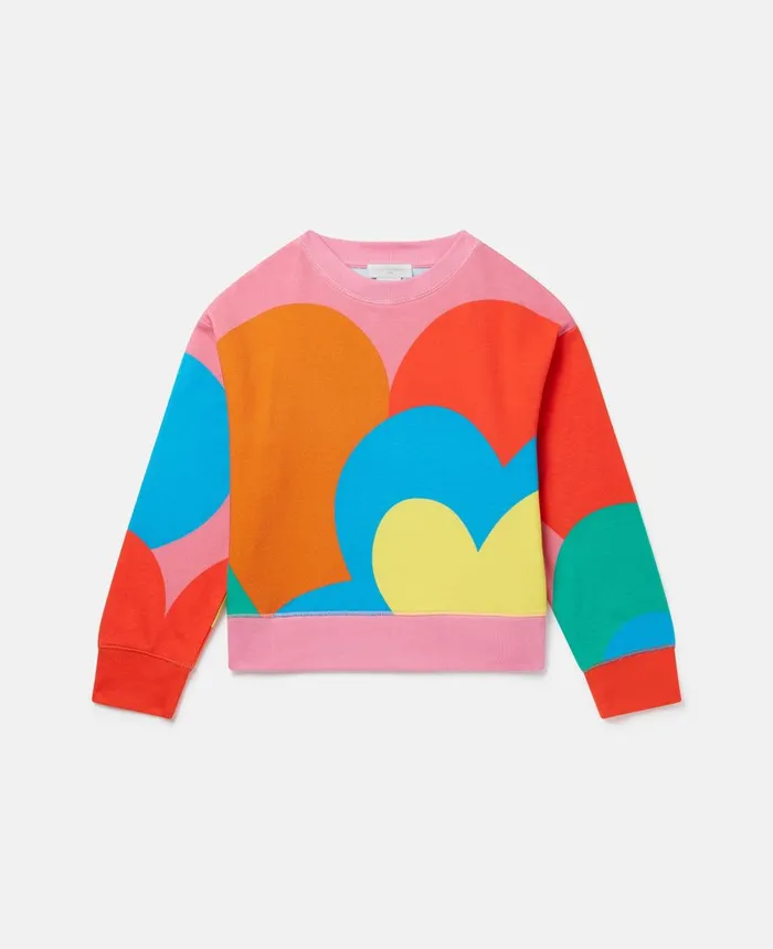 Stella McCartney Love Graphic Sweatshirt Multicolour Kids TShirts And Tops