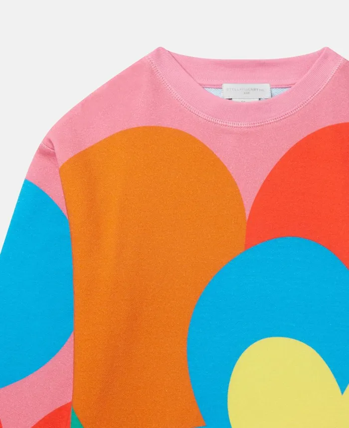 Stella McCartney Love Graphic Sweatshirt Multicolour Kids TShirts And Tops