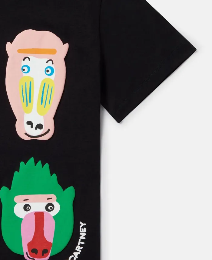 Stella McCartney Monkey Family Print TShirt White Multicolour Kids TShirts And Sweatshirt Stella McCartney Monkey Family Print TShirt White Multicolour Kids TShirts And Sweatshirt