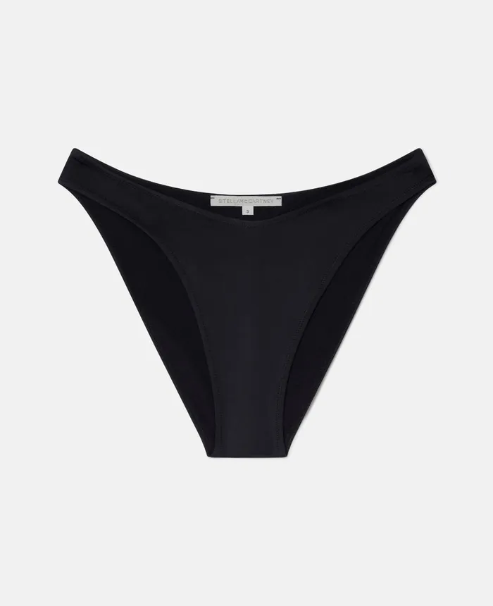 Stella McCartney Old Bond Steet 3D Logo VShaped Briefs Black Women Swimwear