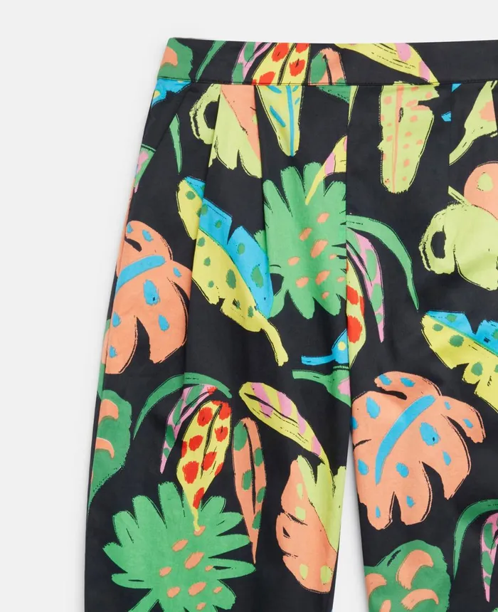 Stella McCartney Palm Leaf Print Harem Trousers Black Multicolour Kids Pants and Shorts Stella McCartney Palm Leaf Print Harem Trousers Black Multicolour Kids Pants and Shorts