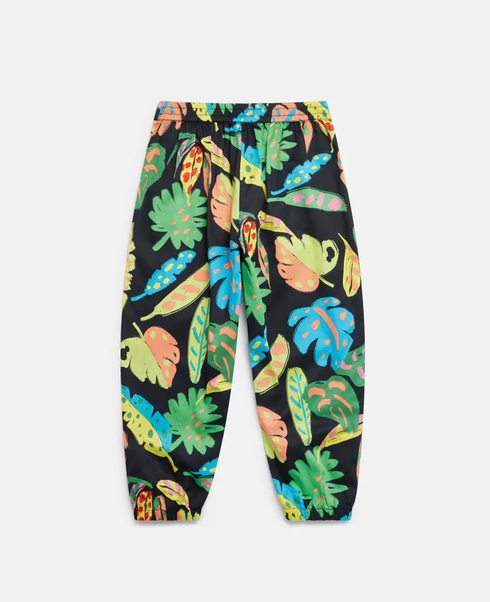 Stella McCartney Palm Leaf Print Harem Trousers Black Multicolour Kids Pants and Shorts Stella McCartney Palm Leaf Print Harem Trousers Black Multicolour Kids Pants and Shorts