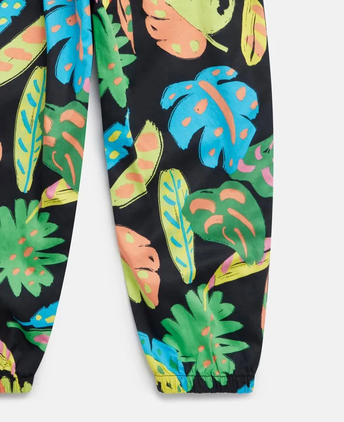 Stella McCartney Palm Leaf Print Harem Trousers Black Multicolour Kids Pants and Shorts Stella McCartney Palm Leaf Print Harem Trousers Black Multicolour Kids Pants and Shorts