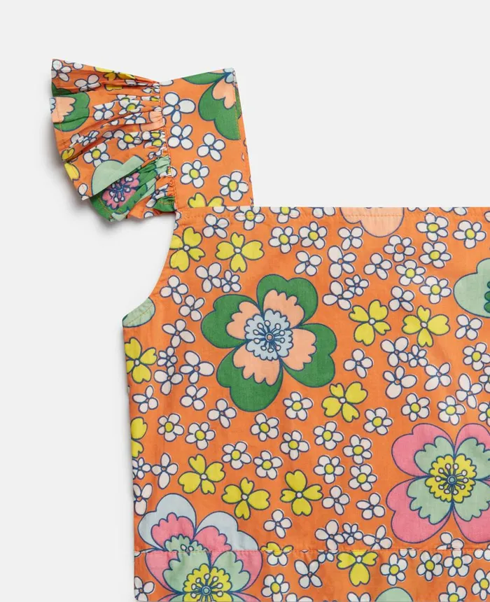 Stella McCartney Retro Flower Print Crop Top Multicolour Kids Sweaters and Cardigans Stella McCartney Retro Flower Print Crop Top Multicolour Kids Sweaters and Cardigans