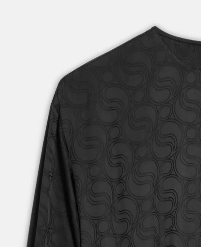 Stella McCartney SWave Jacquard Top Black Women Shirts And Tops