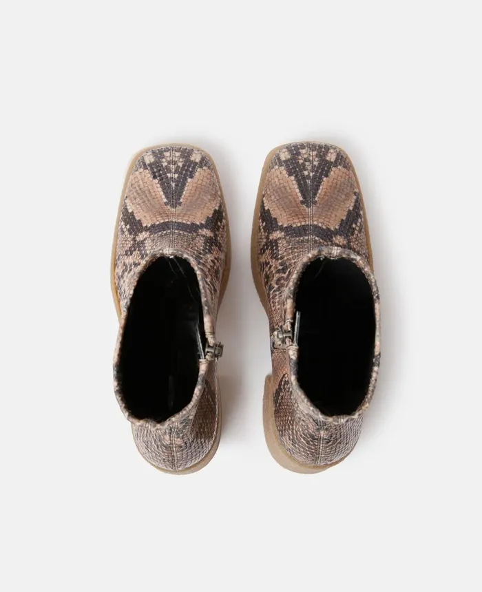 Stella McCartney Skyla Alter Python Chunky Platform Ankle Boots Coffee Women Boots Stella McCartney Skyla Alter Python Chunky Platform Ankle Boots Coffee Women Boots