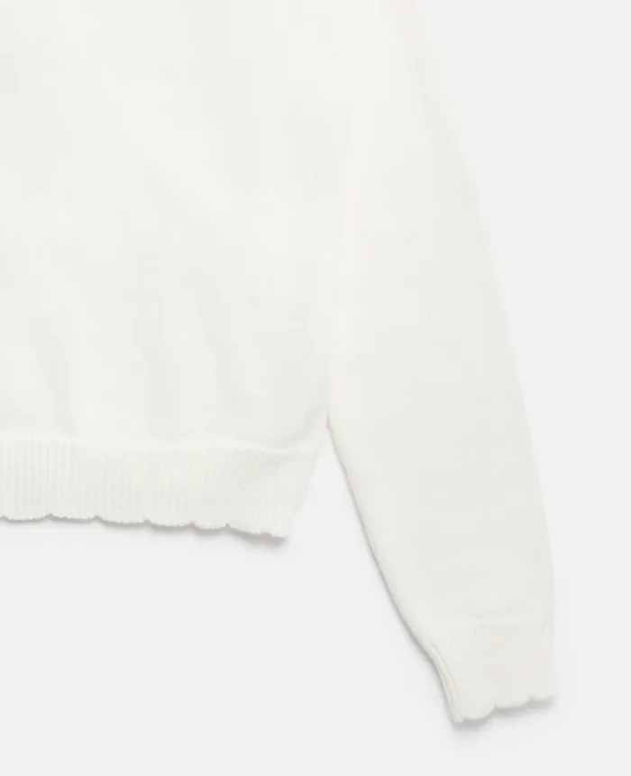 Stella McCartney Squiggle Line Embroidery Cardigan White Kids Sweaters and Cardigans Stella McCartney Squiggle Line Embroidery Cardigan White Kids Sweaters and Cardigans