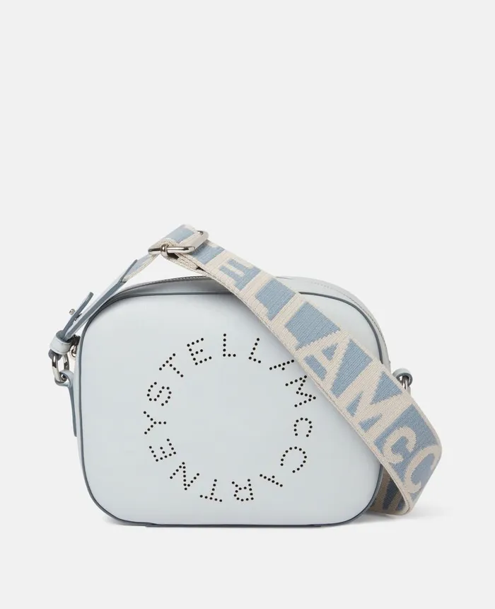 Stella McCartney Stella Logo Mini Bag Cloud Blue Women Mini Bags And Clutches Stella McCartney Stella Logo Mini Bag Cloud Blue Women Mini Bags And Clutches