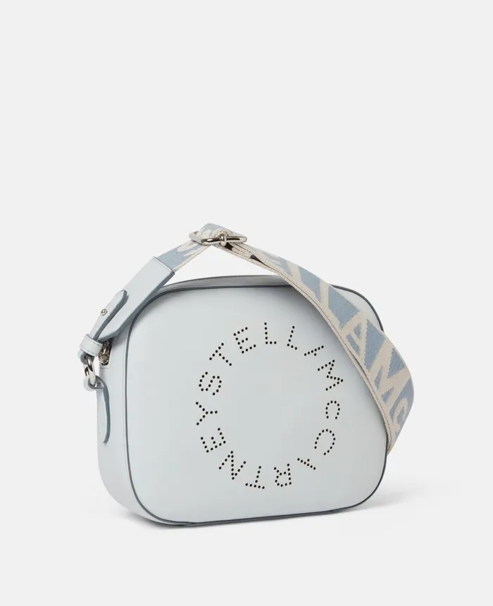 Stella McCartney Stella Logo Mini Bag Cloud Blue Women Mini Bags And Clutches Stella McCartney Stella Logo Mini Bag Cloud Blue Women Mini Bags And Clutches