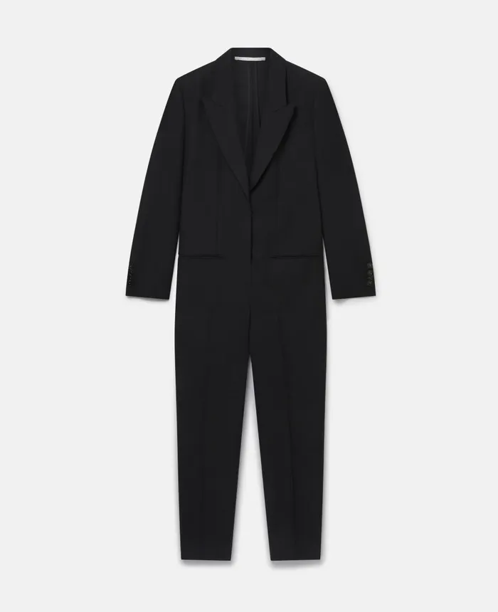 Stella McCartney Tuxedo Lapel Tailored Jumpsuit Black Women Jumpsuits