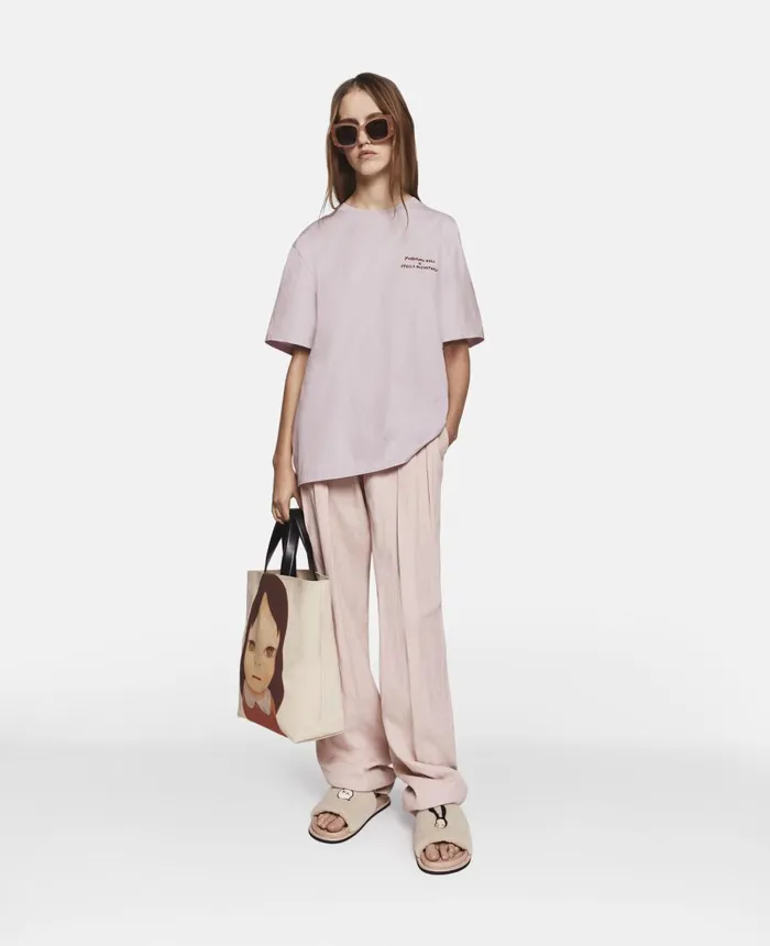 Stella McCartney Twins II Print TShirt Lavender WomenMen TShirts