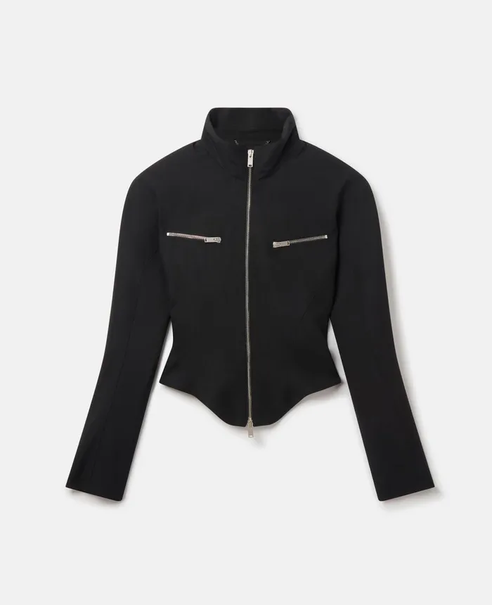 Stella McCartney Zipped Jacket Black Women Coats And Jackets