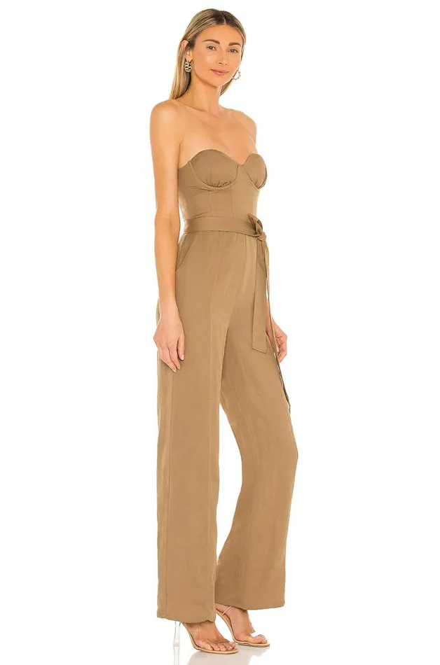 Steph Jumpsuit Tan Women Lovers and Friends Jumpsuits