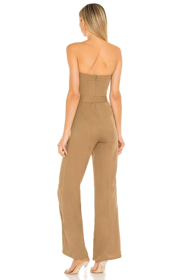 Steph Jumpsuit Tan Women Lovers and Friends Jumpsuits
