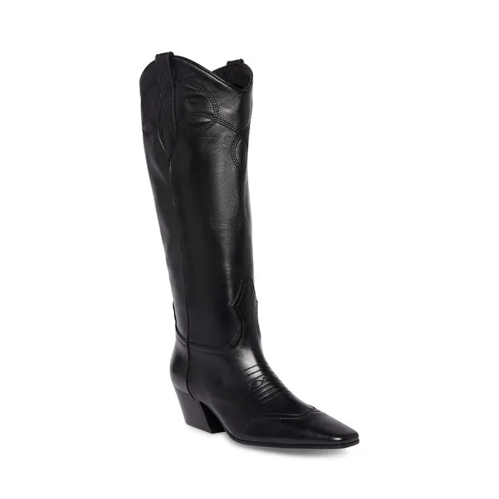 Steve Madden Abilene Black Leather Womens Boots and Booties