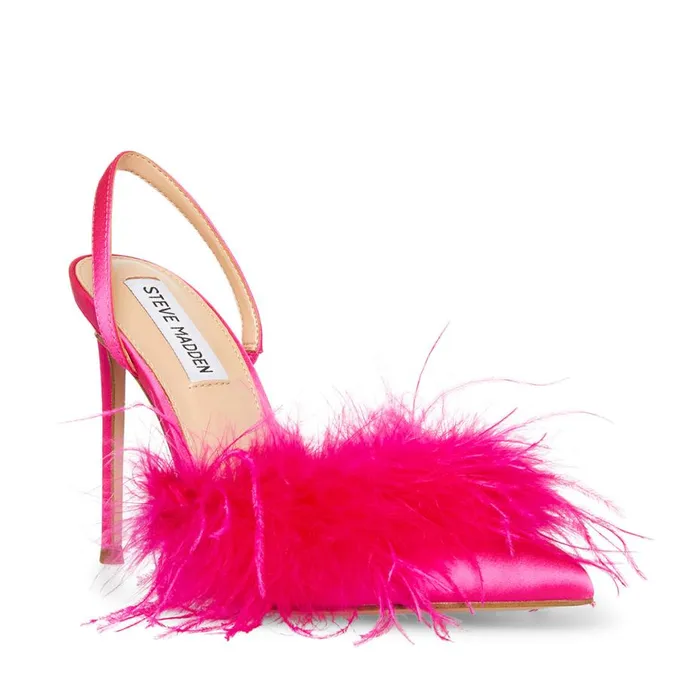 Steve Madden Alexis Pink Satin Womens Heels