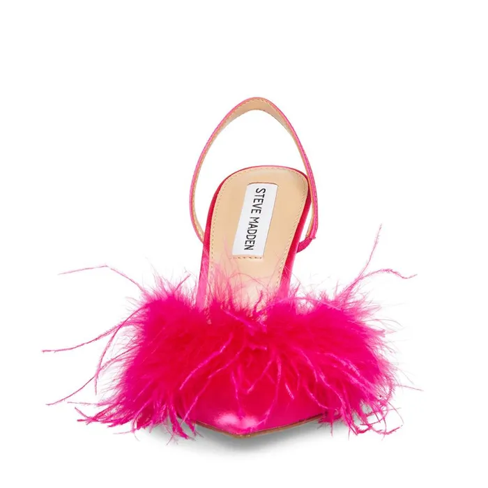 Steve Madden Alexis Pink Satin Womens Heels