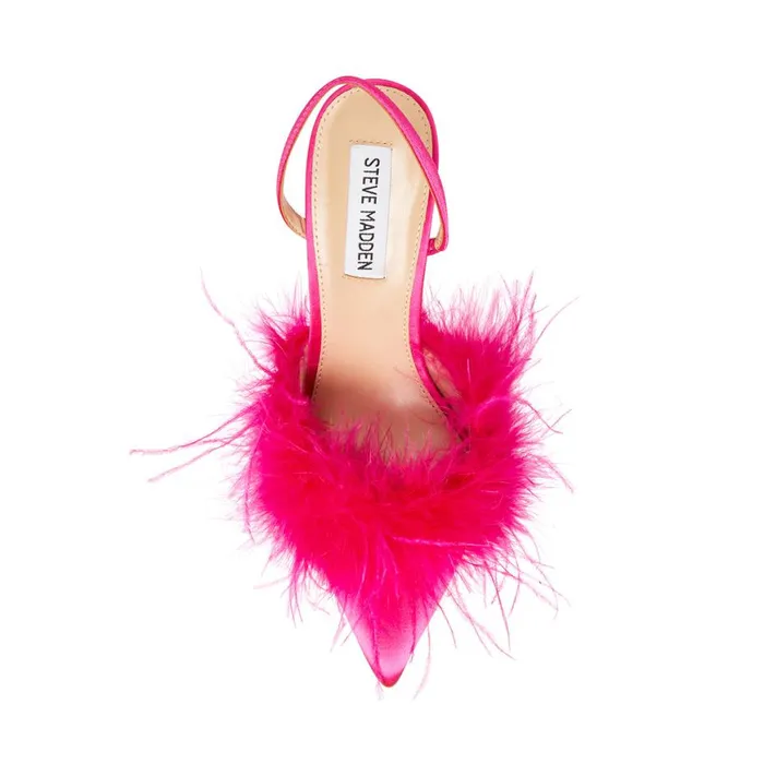 Steve Madden Alexis Pink Satin Womens Heels