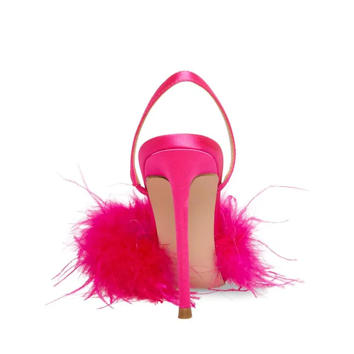 Steve Madden Alexis Pink Satin Womens Heels