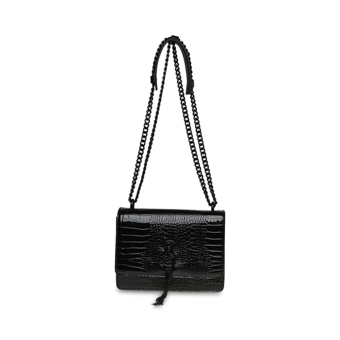 Steve Madden Bamara Crocodile BlackBlack Womens Crossbody Bags