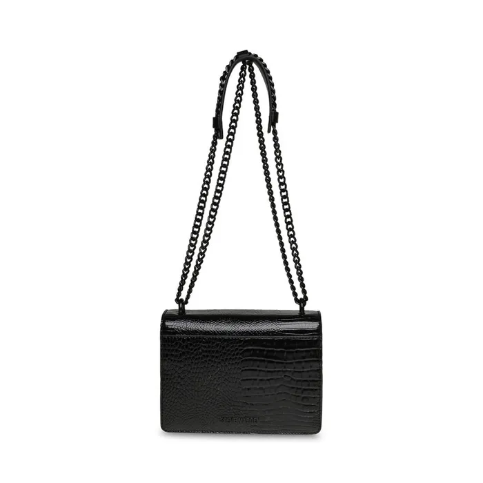 Steve Madden Bamara Crocodile BlackBlack Womens Crossbody Bags Steve Madden Bamara Crocodile BlackBlack Womens Crossbody Bags