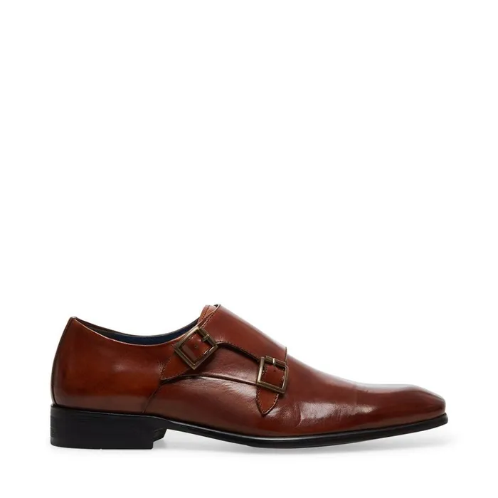 Steve Madden Beaumont Cognac Leather Mens Dress