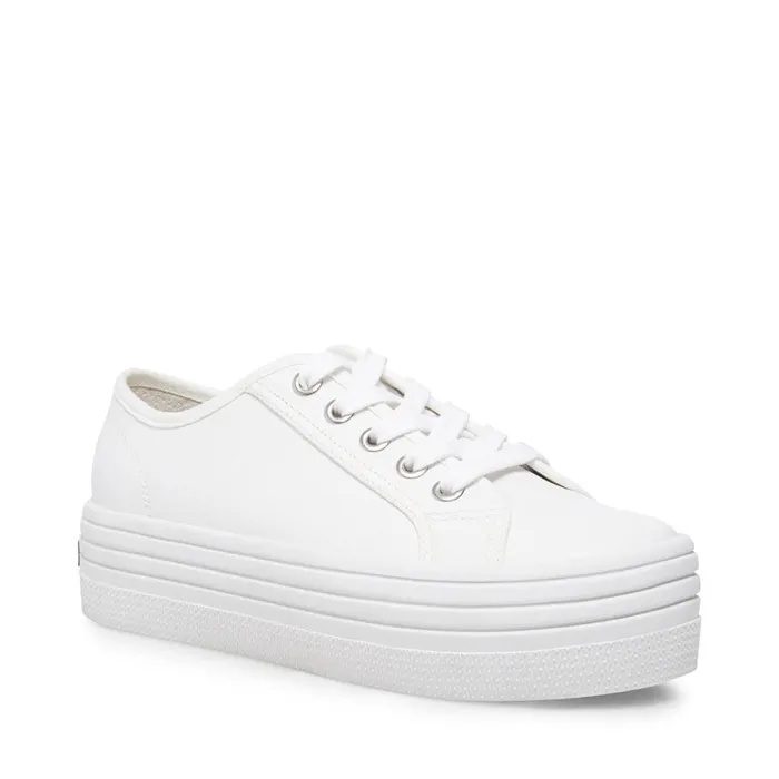Steve Madden Bobbi30 White Womens Sneakers