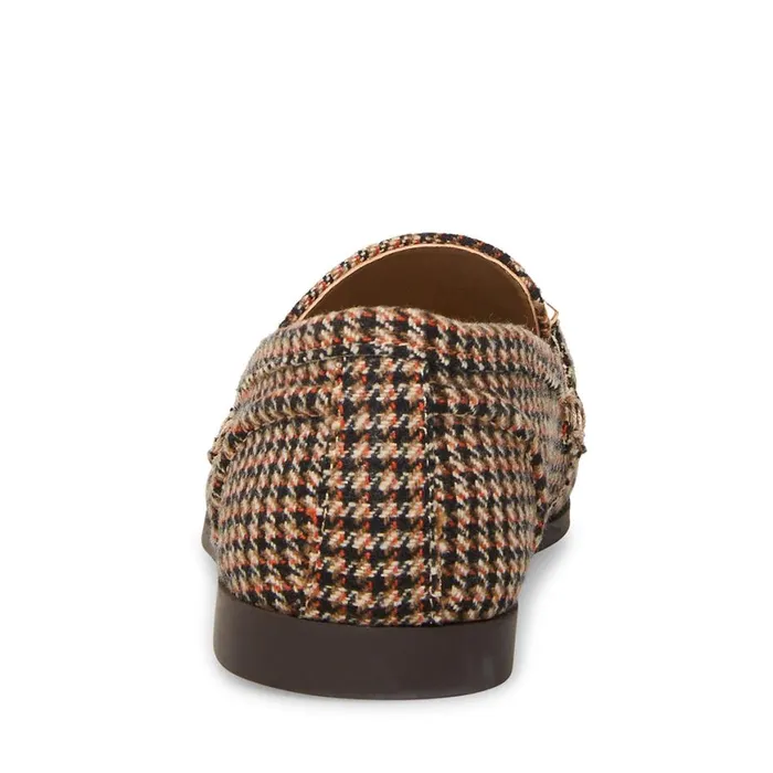 Steve Madden Carrine Brown Plaid Womens Loafers and Flats