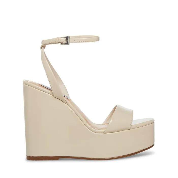 Steve Madden Cecee Bone Patent Womens Sandals