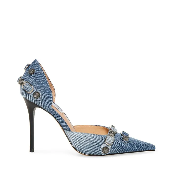Steve Madden Dali Denim Multi Womens Heels