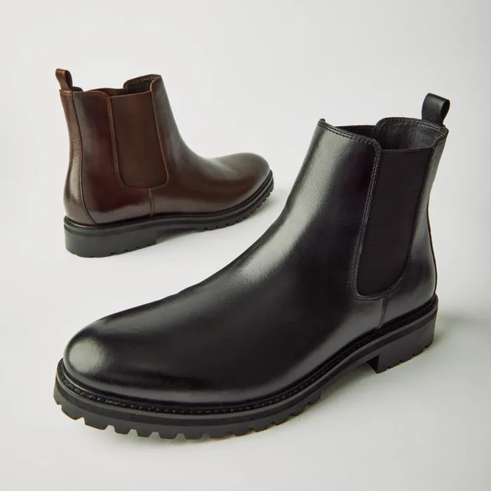 Steve Madden Duren Brown Leather Mens Boots