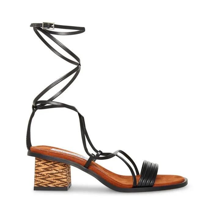Steve Madden Jasper Black Womens Sandals