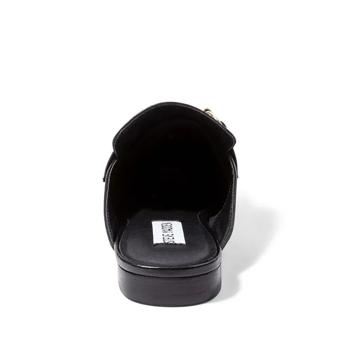 Steve Madden Kandi Black Leather Womens Loafers and Flats