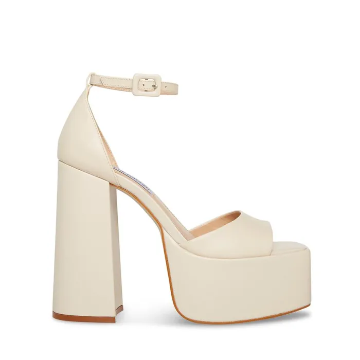 Steve Madden Kassiani Bone Leather Womens Heels