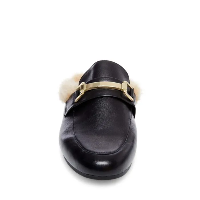 Steve Madden Khloe Black Leather Womens Loafers and Flats
