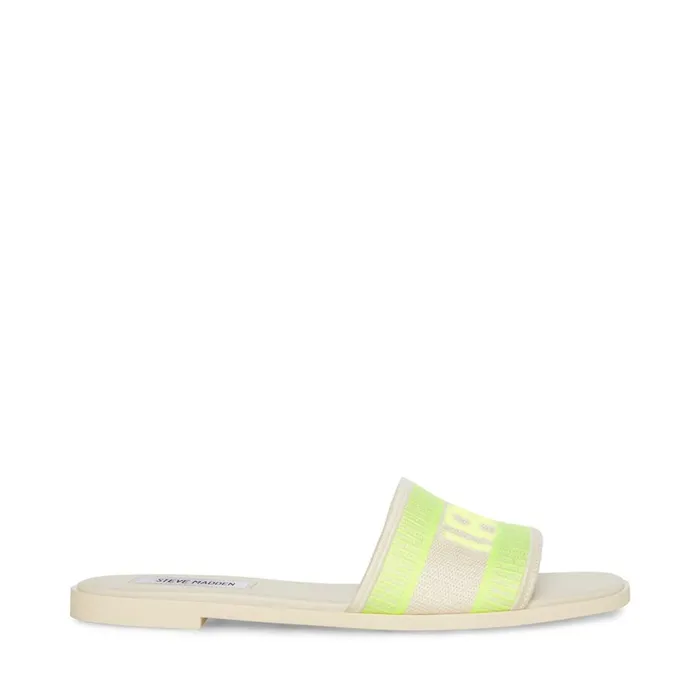Steve Madden Knox Yellow Neon Womens Sandals
