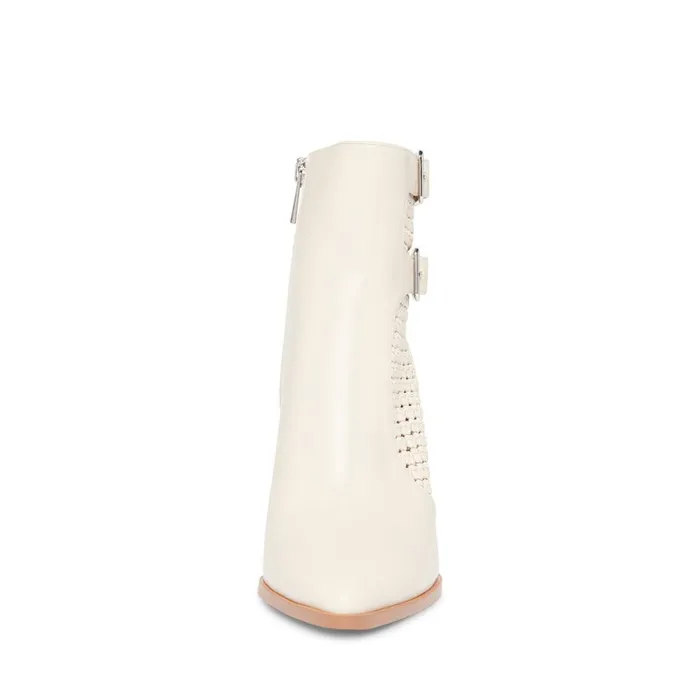 Steve Madden Liz Bone Leather Womens Boots and Booties