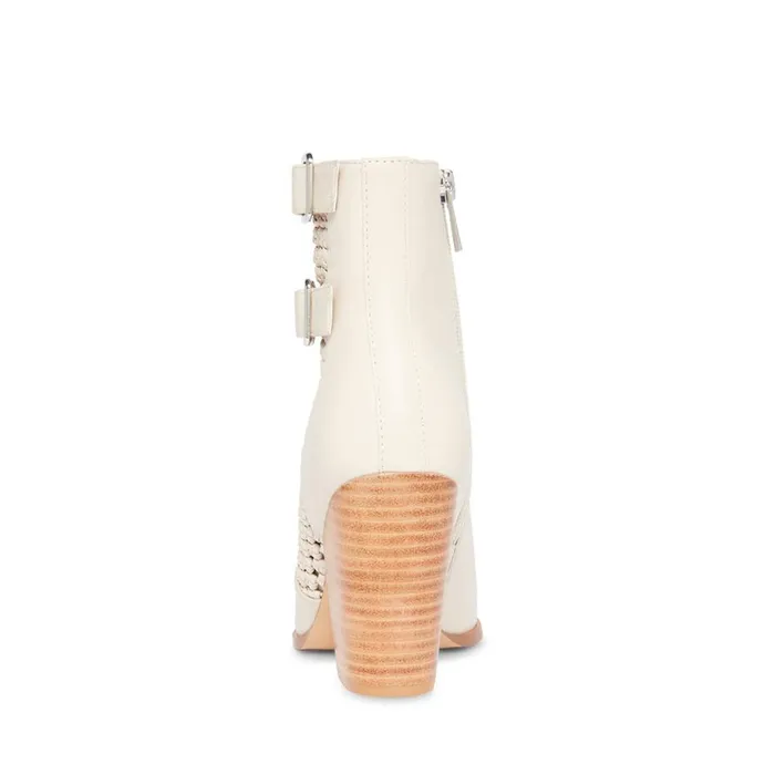 Steve Madden Liz Bone Leather Womens Boots and Booties